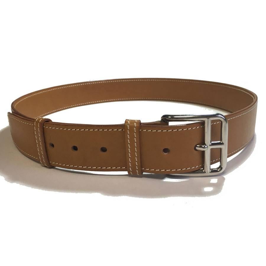 hermes belt white stitching