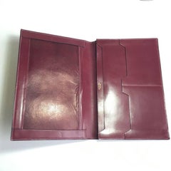 HERMES Vintage Mail Pouch in Bordeaux Box Leather