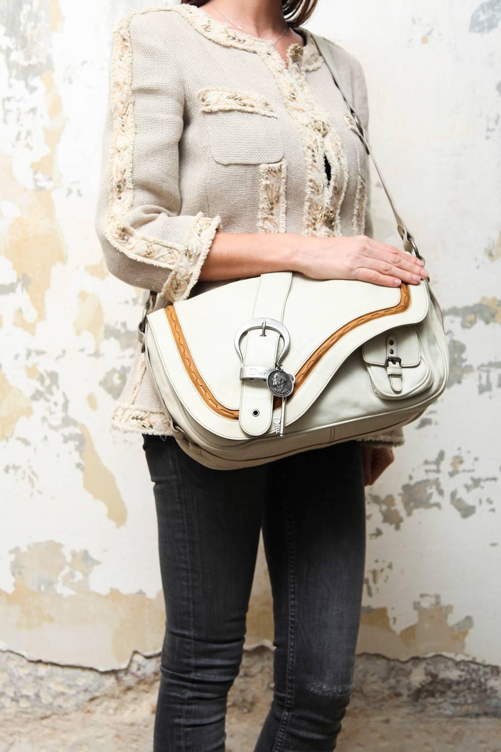 dior saddle camel