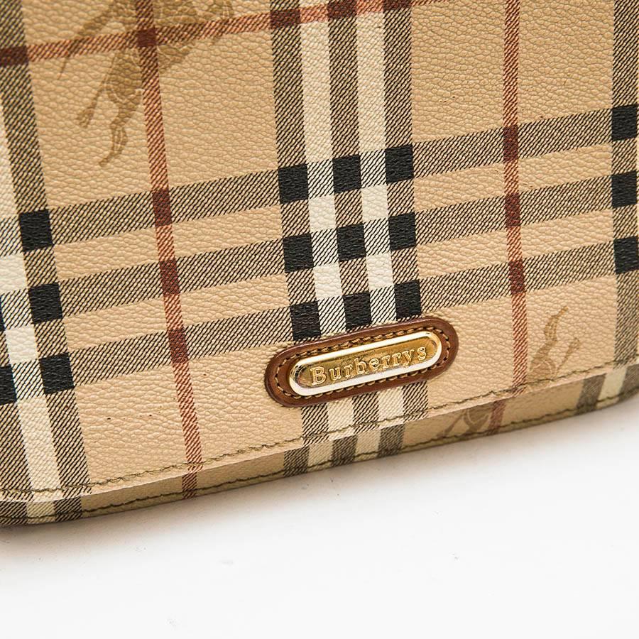 Women's BURBERRY Messenger Bag in Brown Leather and Tartan Canvas