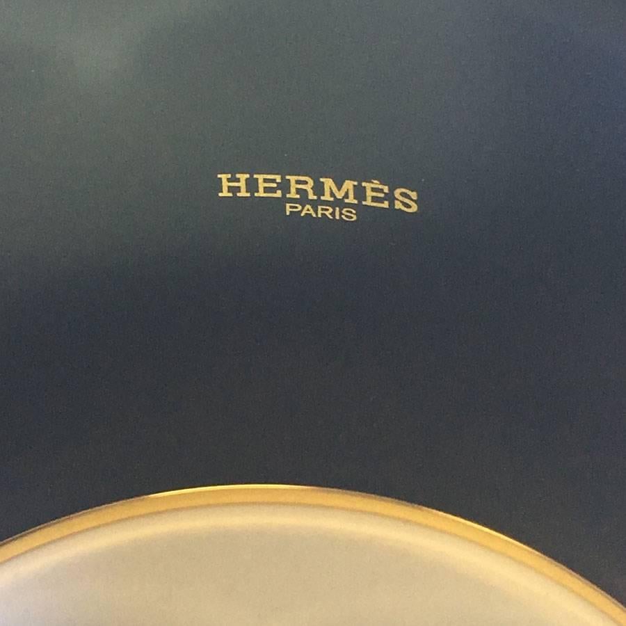 HERMES Mega Large Cuff Bracelet in Colored Enamel and Gold Plated Metal 1