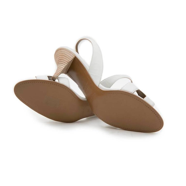 hermes oran white sandals
