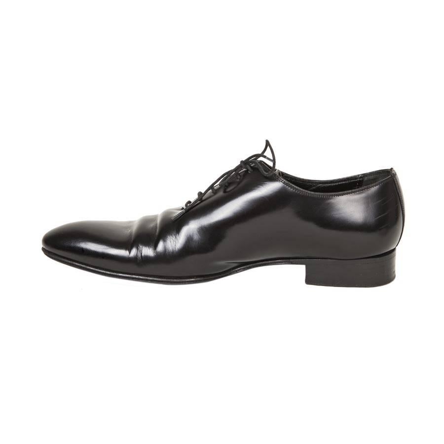 Men's DIOR Shoes in Black Matte Patent Leather Size 44EU