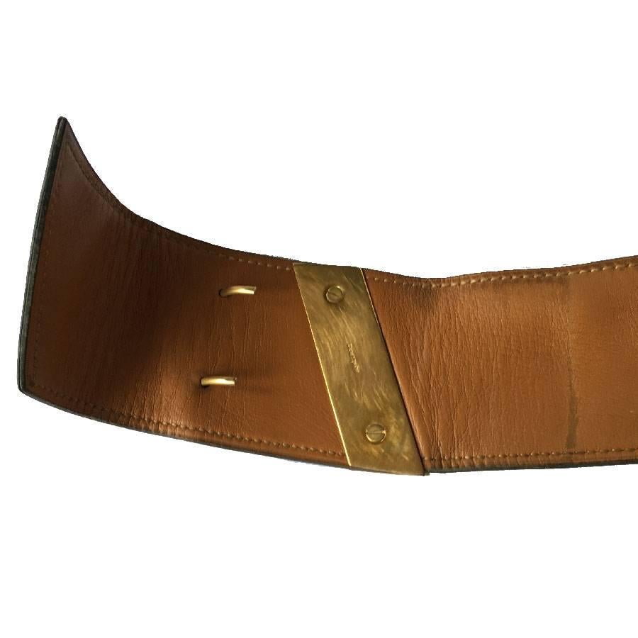 HERMES Vintage Belt in Navy Leather  1