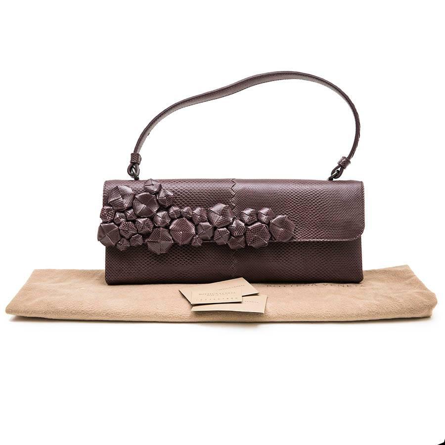 BOTTEGA VENETA Bag in Dark Purple Python effect Leather 2