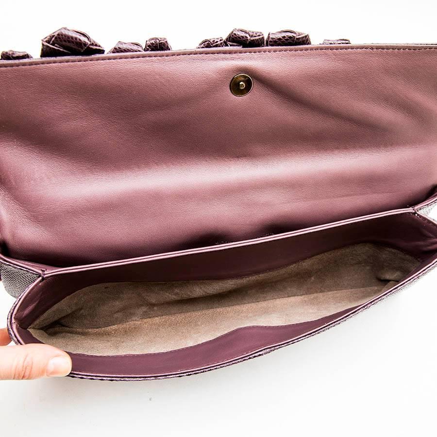 Women's BOTTEGA VENETA Bag in Dark Purple Python effect Leather