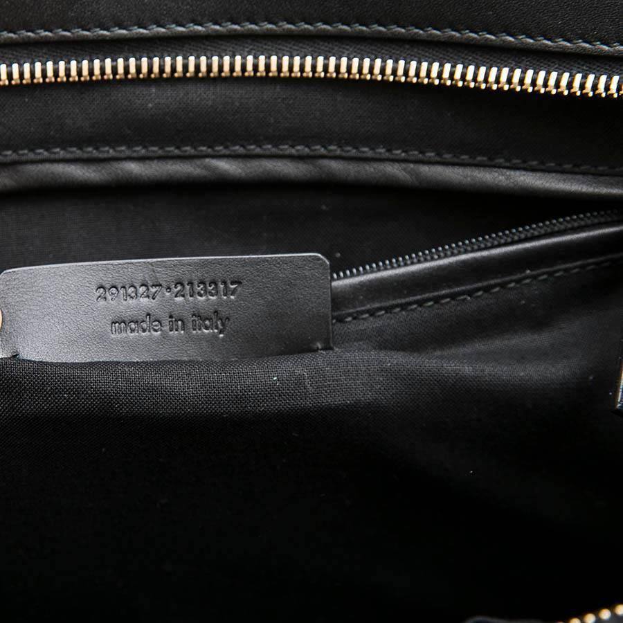 YVES SAINT LAURENT 'Chyc' Bag in Black Leather and Breaded Vinyl 2