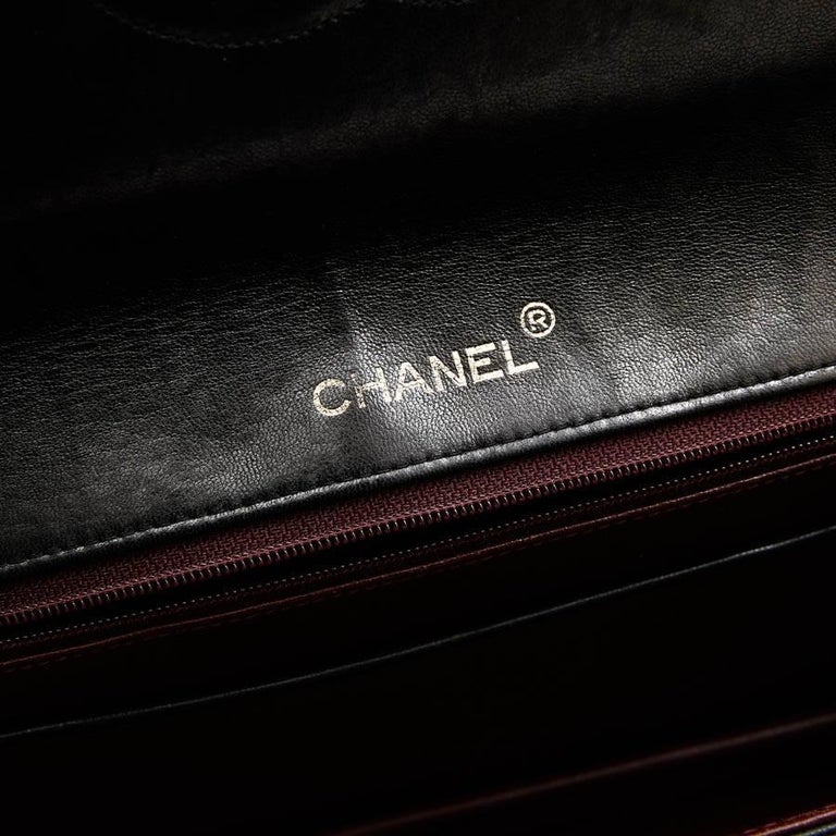 CHANEL Vintage Clutch in Black Quilted Leather at 1stDibs