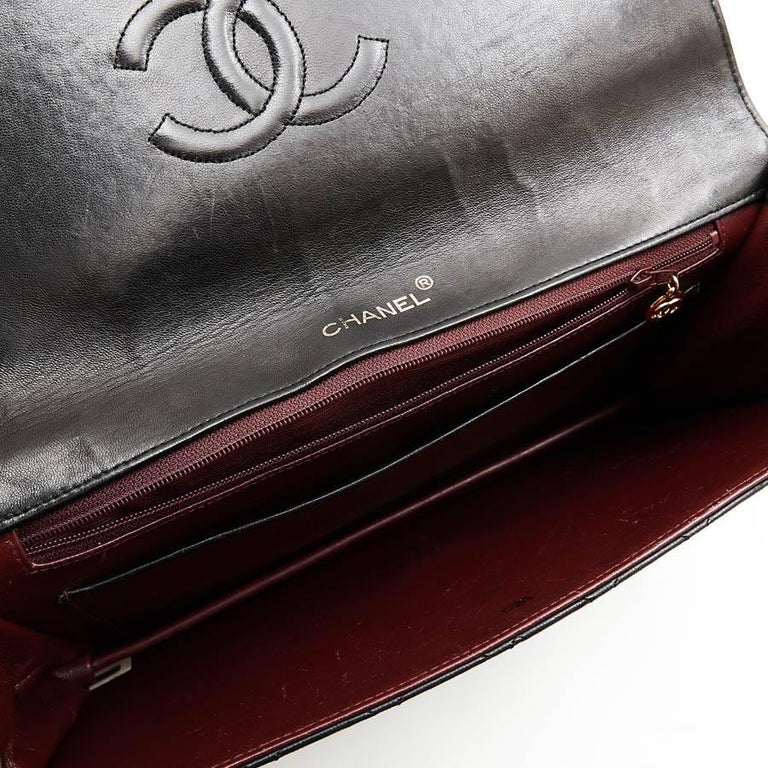 CHANEL Vintage Clutch in Black Quilted Leather at 1stDibs