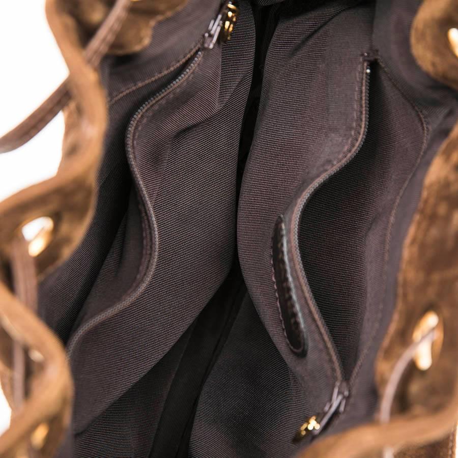 Chanel Vintage Bucket Bag in Brown Suede 1