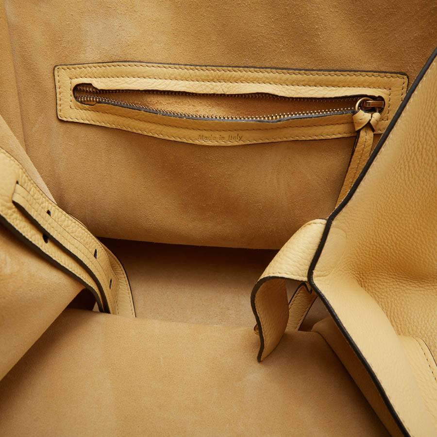 CELINE Luggage Bag in Yellow Grained Leather 1