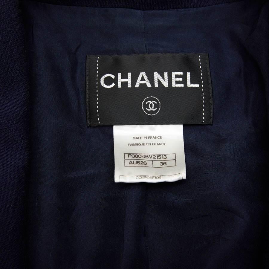 CHANEL Jacket in Blue Jersey Size 36FR 4