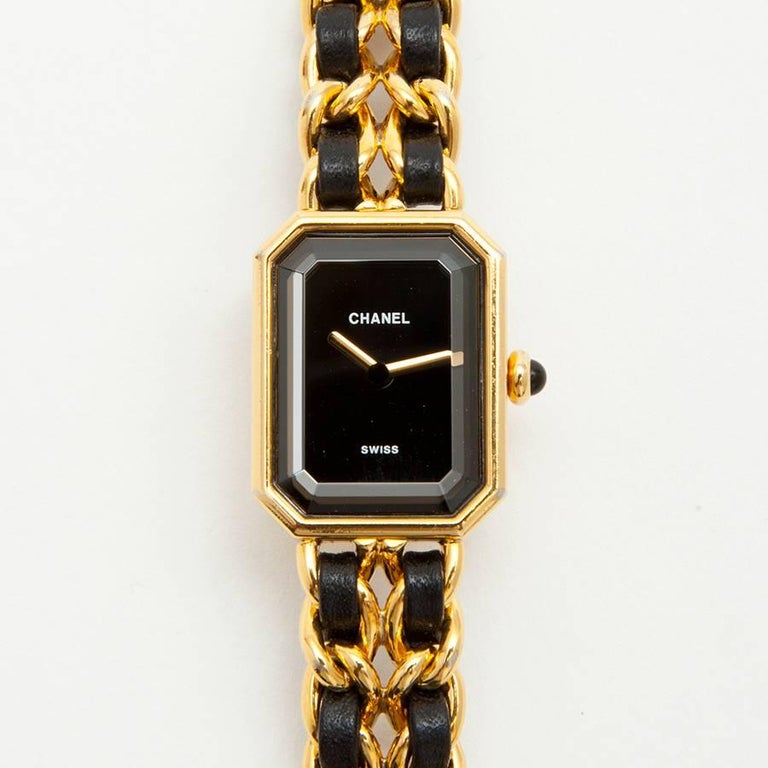 Chanel Gold Plate Première quartz Wristwatch, 1987 For Sale at 1stdibs