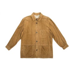 Franck Namani Gold Suede Shirt Jacket