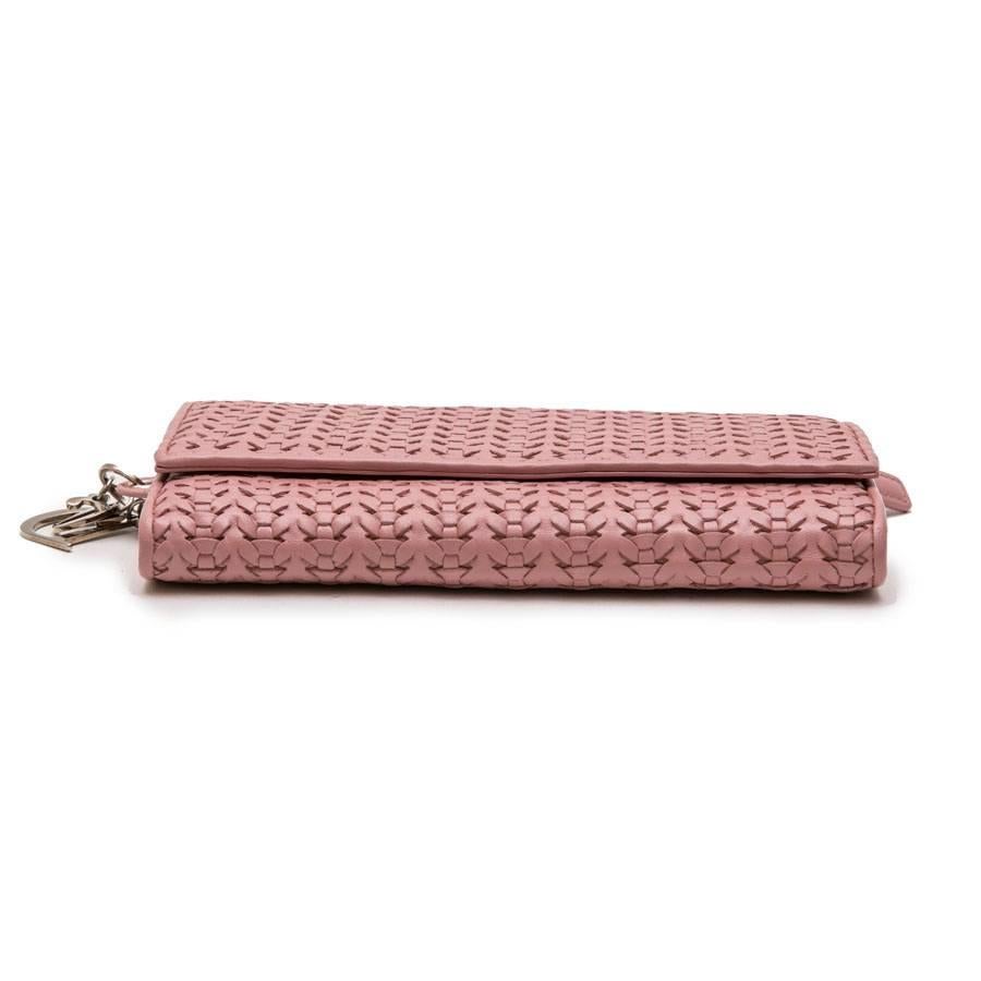 CHRISTIAN DIOR bag in Chain in Light pink Braided Leather 1