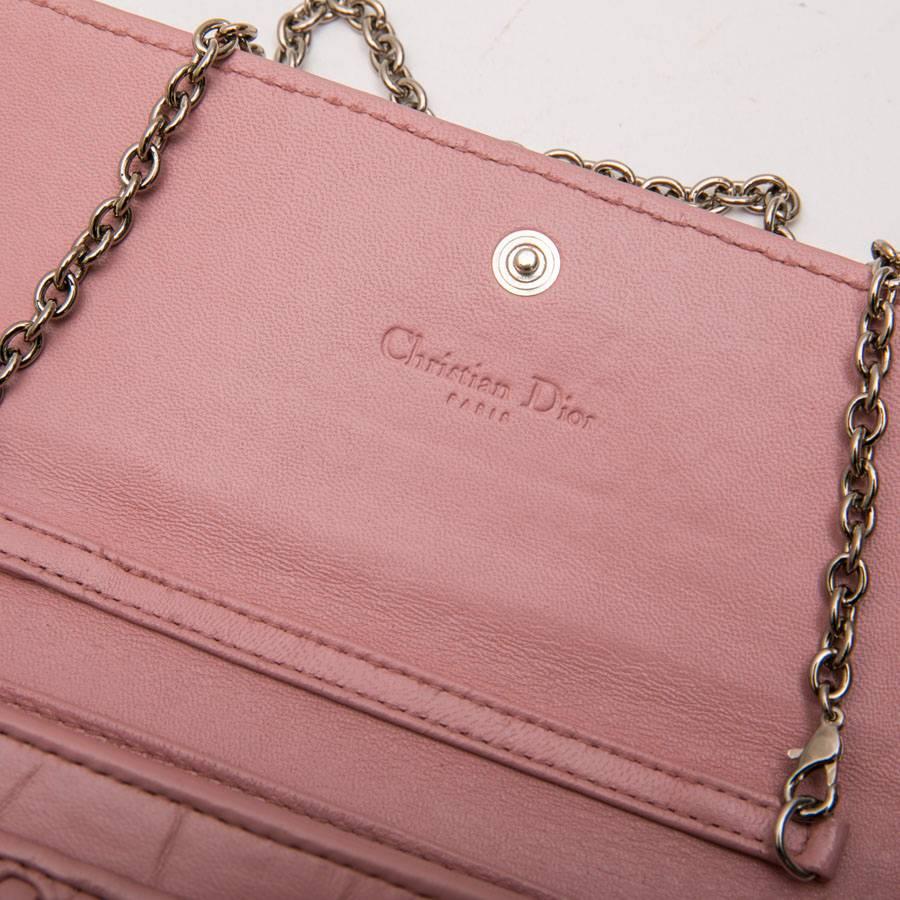 CHRISTIAN DIOR bag in Chain in Light pink Braided Leather 6