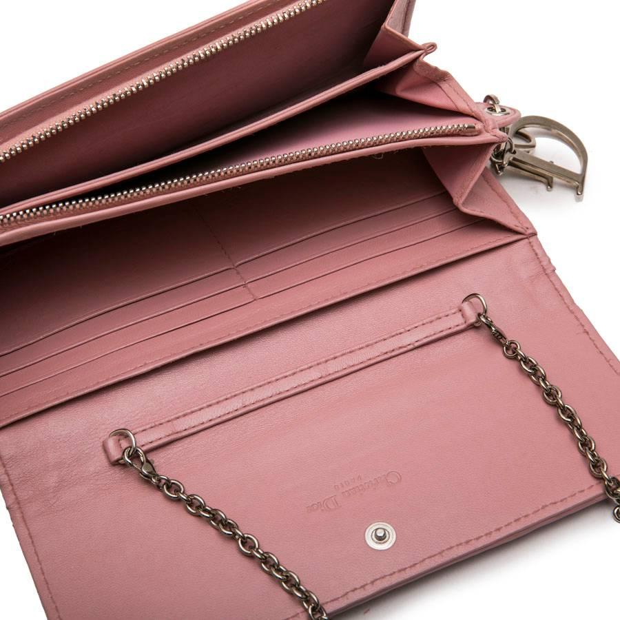 CHRISTIAN DIOR bag in Chain in Light pink Braided Leather 7