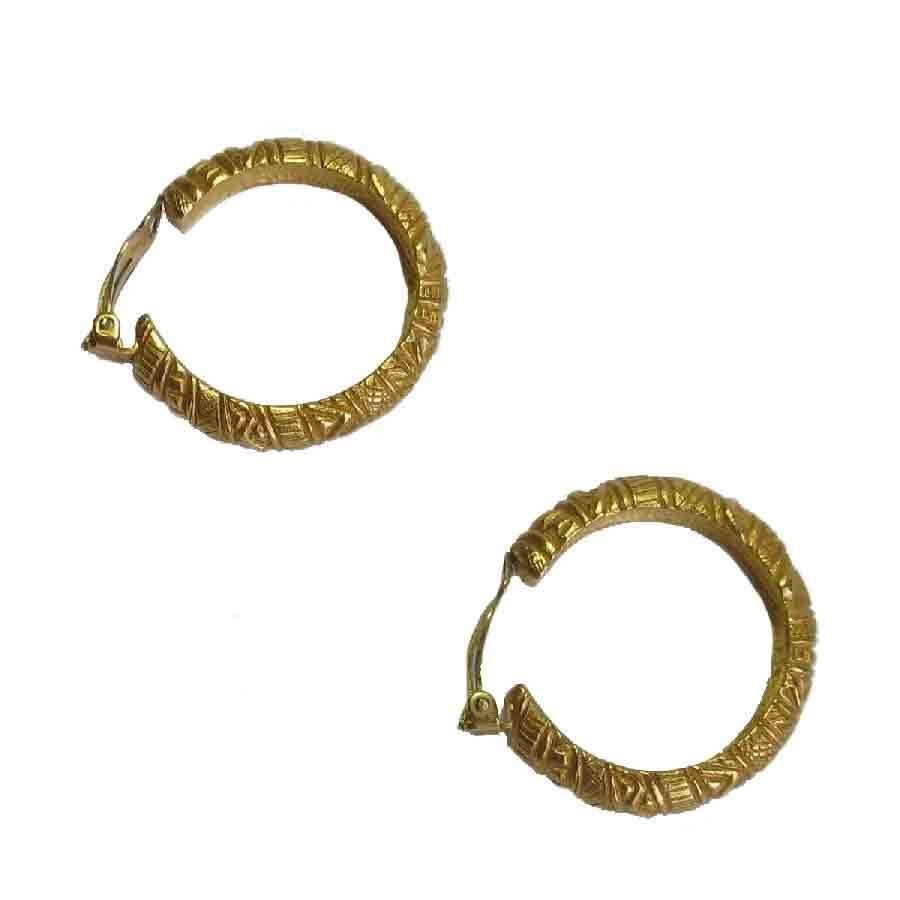 YSL YVES SAINT LAURENT Vintage Hoop earrings in Gilded Metal