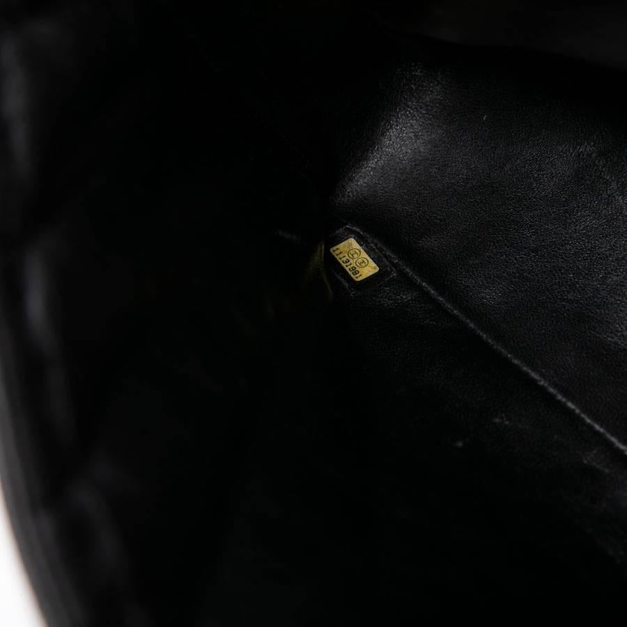 Chanel Black Caviar Calf Leather Classic Jumbo Bag  6
