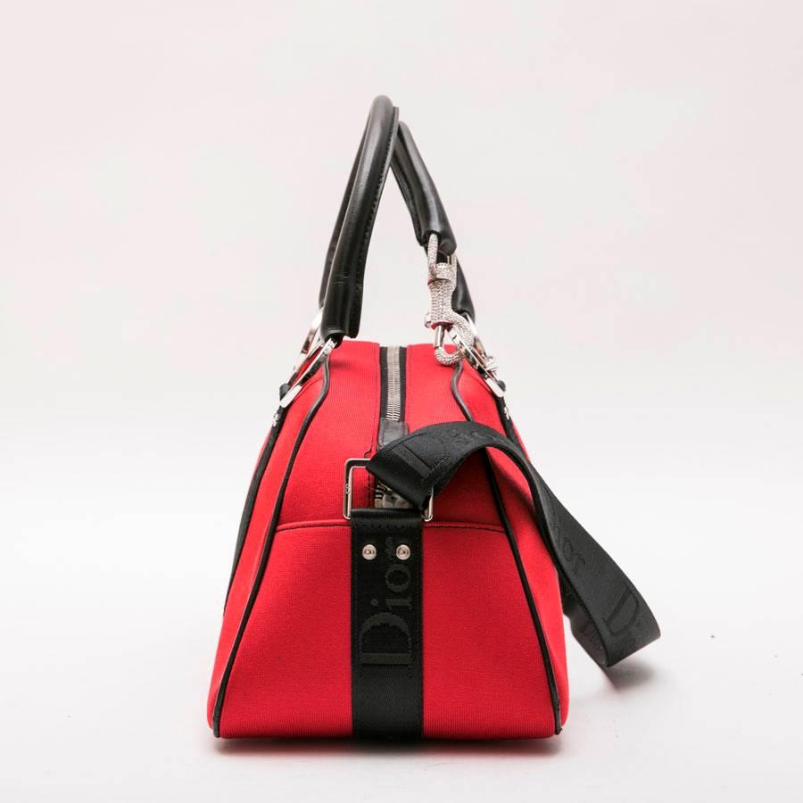 christian dior bag red and black
