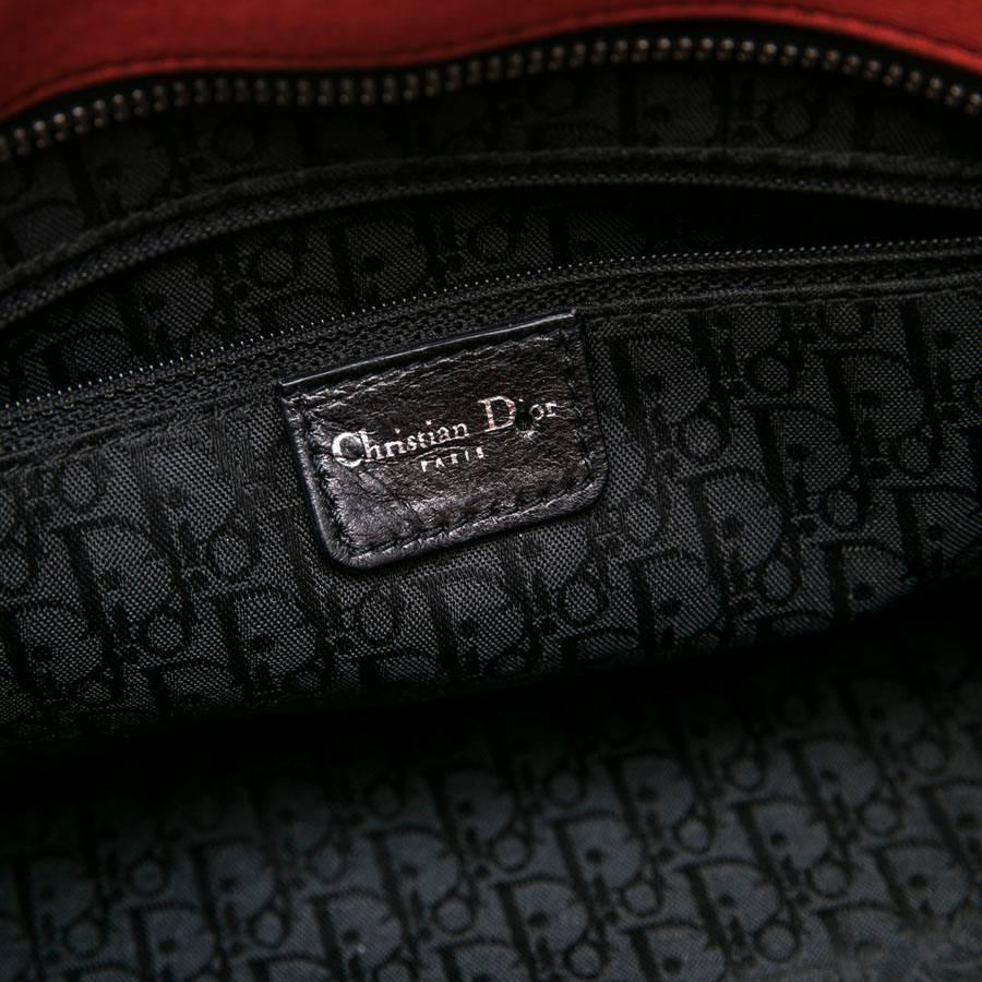 DIOR Bag in Red and Black Canvas 6