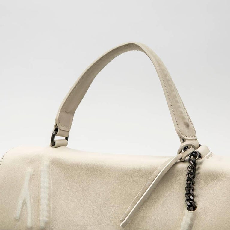 JEAN PAUL GAULTIER Bag in Beige Leather with Chain at 1stDibs