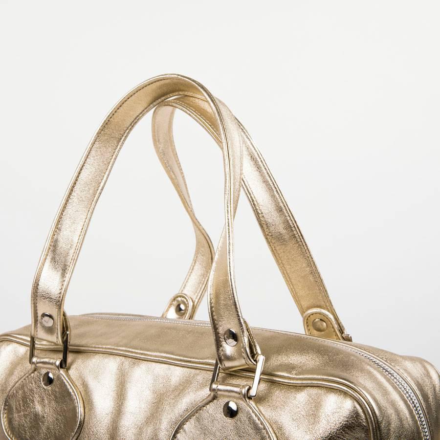 COURRÈGES Bag in Golden Soft Smooth Lambskin Leather 1