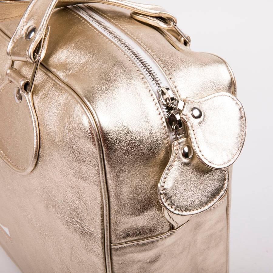 COURRÈGES Bag in Golden Soft Smooth Lambskin Leather 2