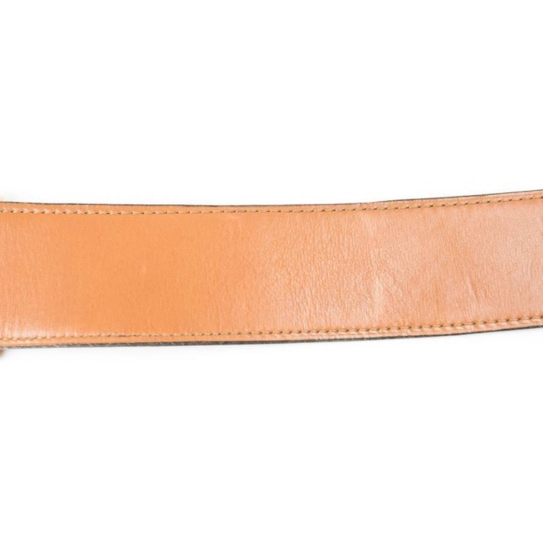 HERMES Vintage Belt in Brown Box Leather Size 75FR at 1stDibs