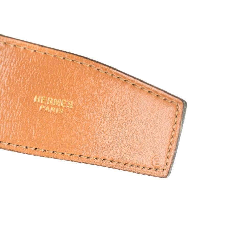 HERMES Vintage Belt in Brown Box Leather Size 75FR 5