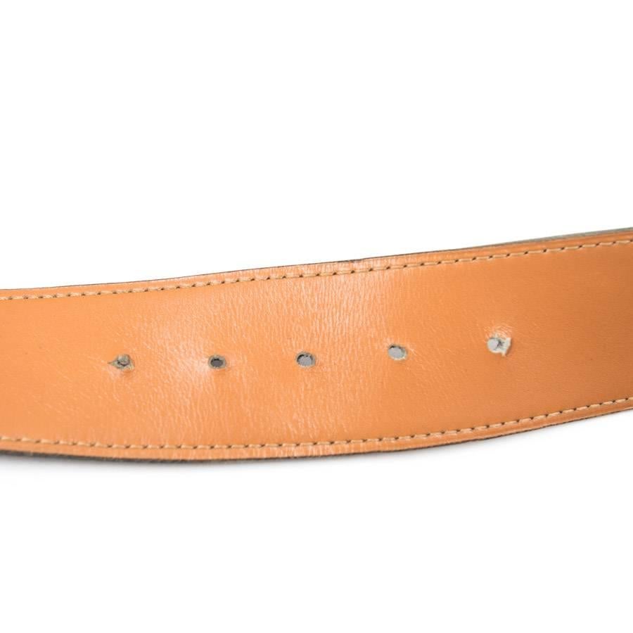 HERMES Vintage Belt in Brown Box Leather Size 75FR 6