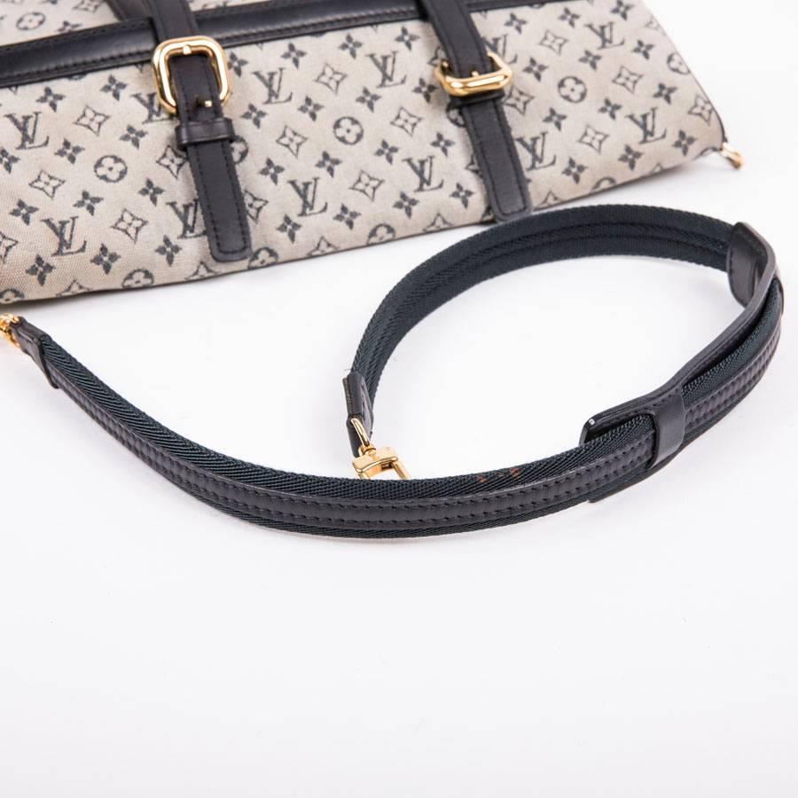 LOUIS VUITTON Bag in Gray and LV Blue Monogram Canvas and Navy Leather Trim 1