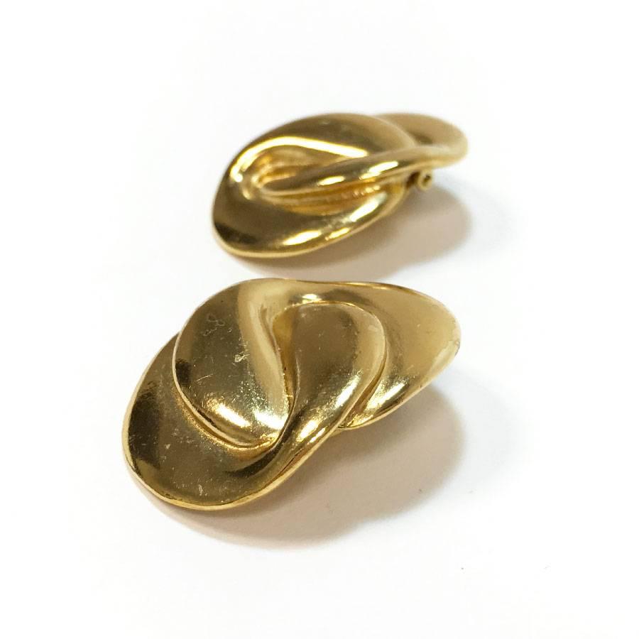 ysl vintage clip on earrings