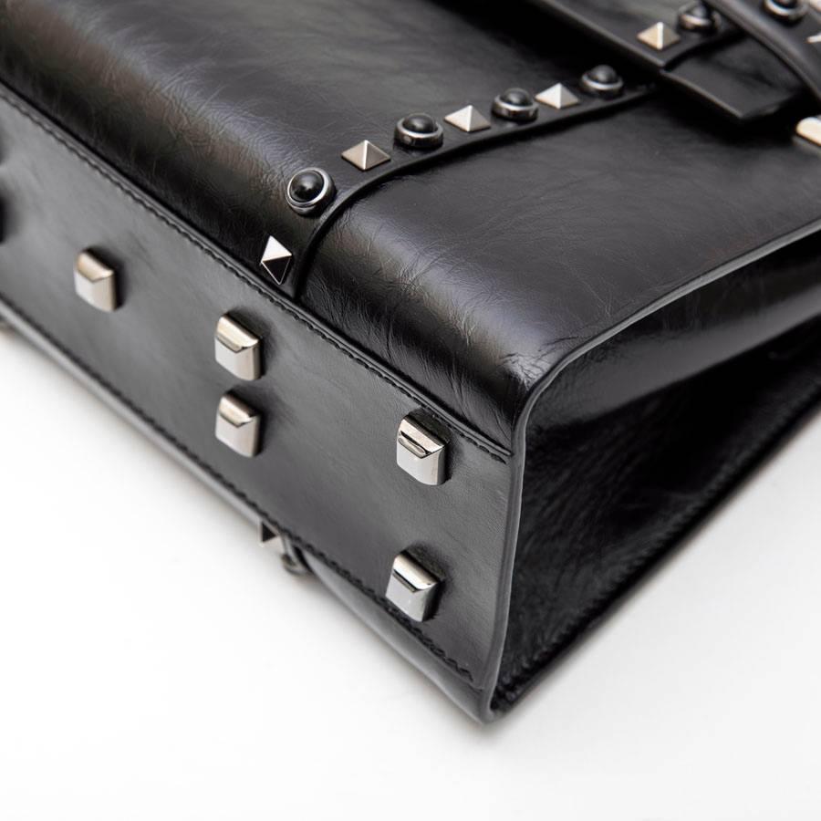VALENTINO Bag in Aged Semi Matte Black Leather 1