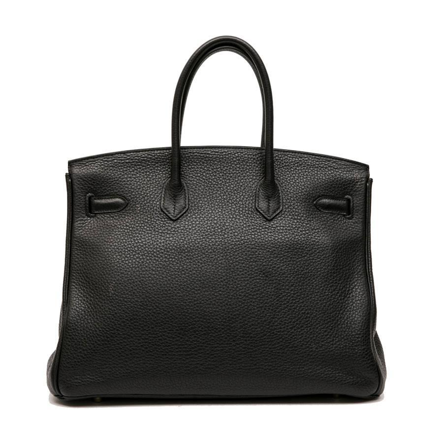 Women's Hermes Birkin 35 Bag in Black Togo Leather