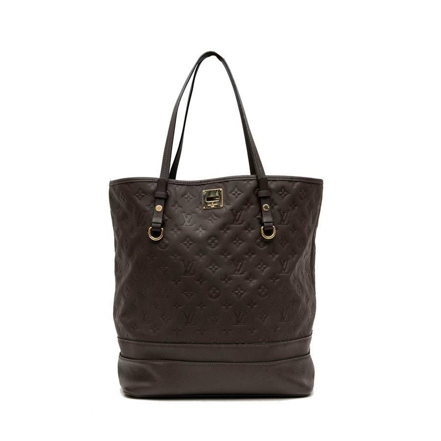 LOUIS VUITTON 'Citadine' Tote Bag in Brown Leather In Excellent Condition In Paris, FR