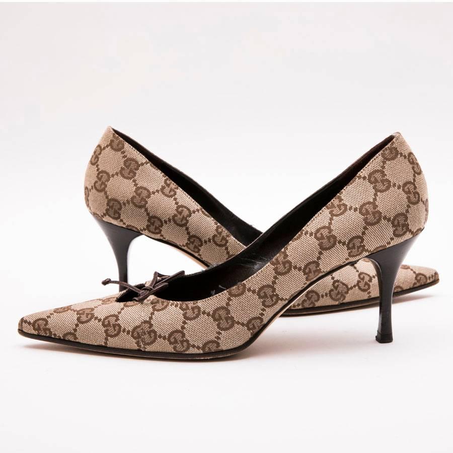 gucci monogram heels