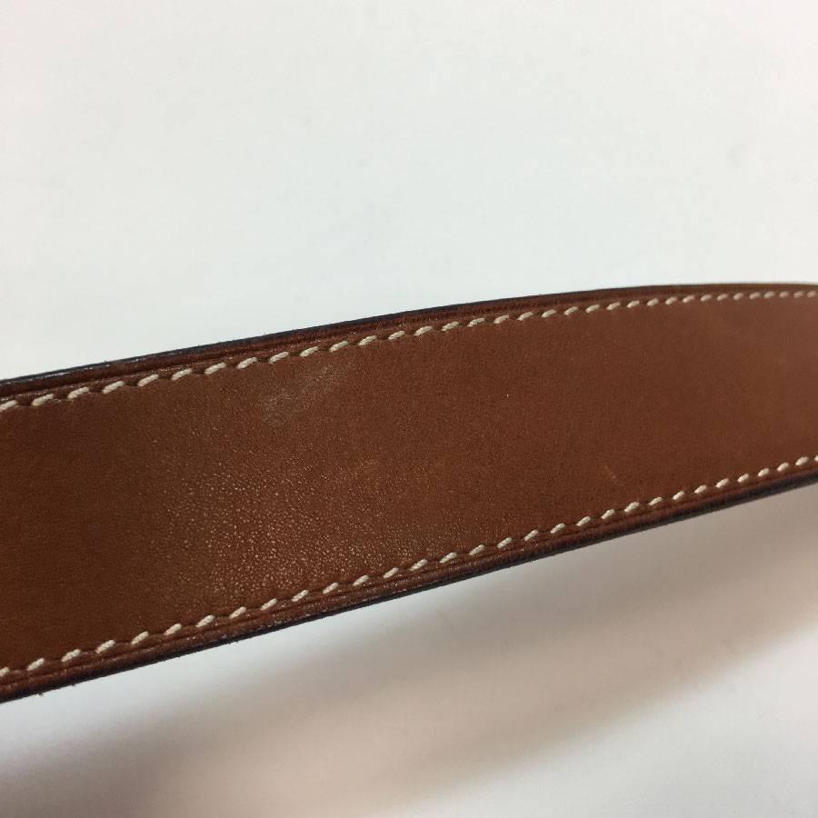 HERMES Belt in Gold Barénia Leather with Saddle Stitching Size 78 at ...
