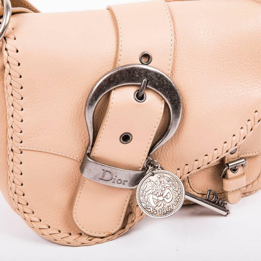 DIOR 'Saddle' Bag in Beige Leather 2