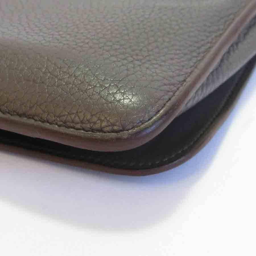 HERMES Dogon Duo Wallet in Etoupe Togo Leather 2