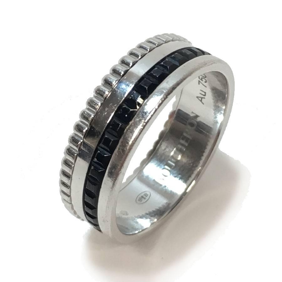 Boucheron Quatre Black Edition Small ring in white gold and black PVD

In very good condition. Some traces of use on the white gold.

Size 58.

Dimensions: inside diameter: 1.9 cm, height: 0.6 cm

Will be delivered in its Boucheron pouch.

