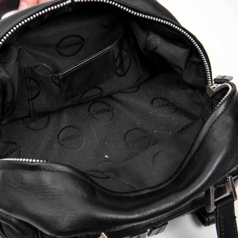 Mini LAGERFELD Bowling Bag in Black Leather 7