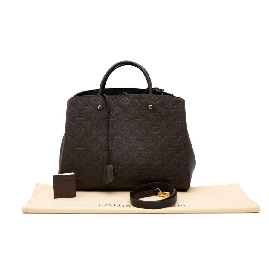 LOUIS VUITTON 'Montaigne GM' Bag in Monogram Empreinte Earth-Tone Leather 7