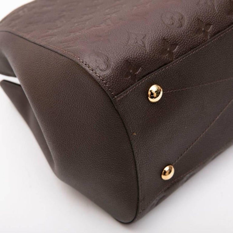 LOUIS VUITTON 'Montaigne GM' Bag in Monogram Empreinte Earth-Tone Leather