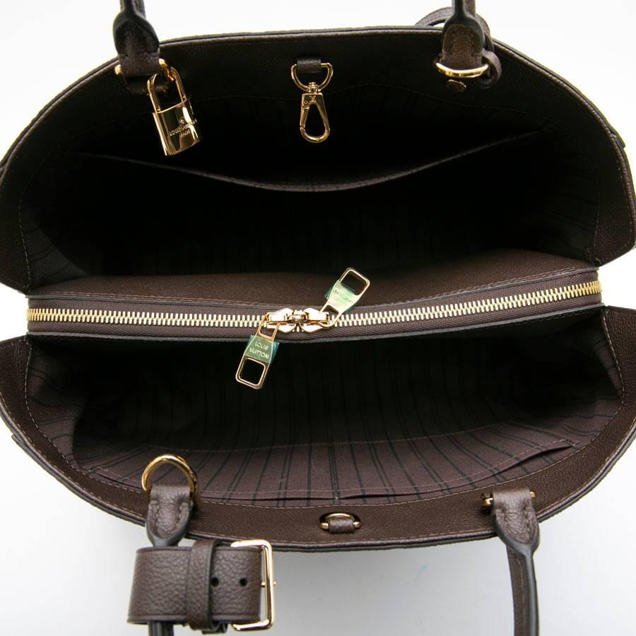 LOUIS VUITTON 'Montaigne GM' Bag in Monogram Empreinte Earth-Tone Leather 3