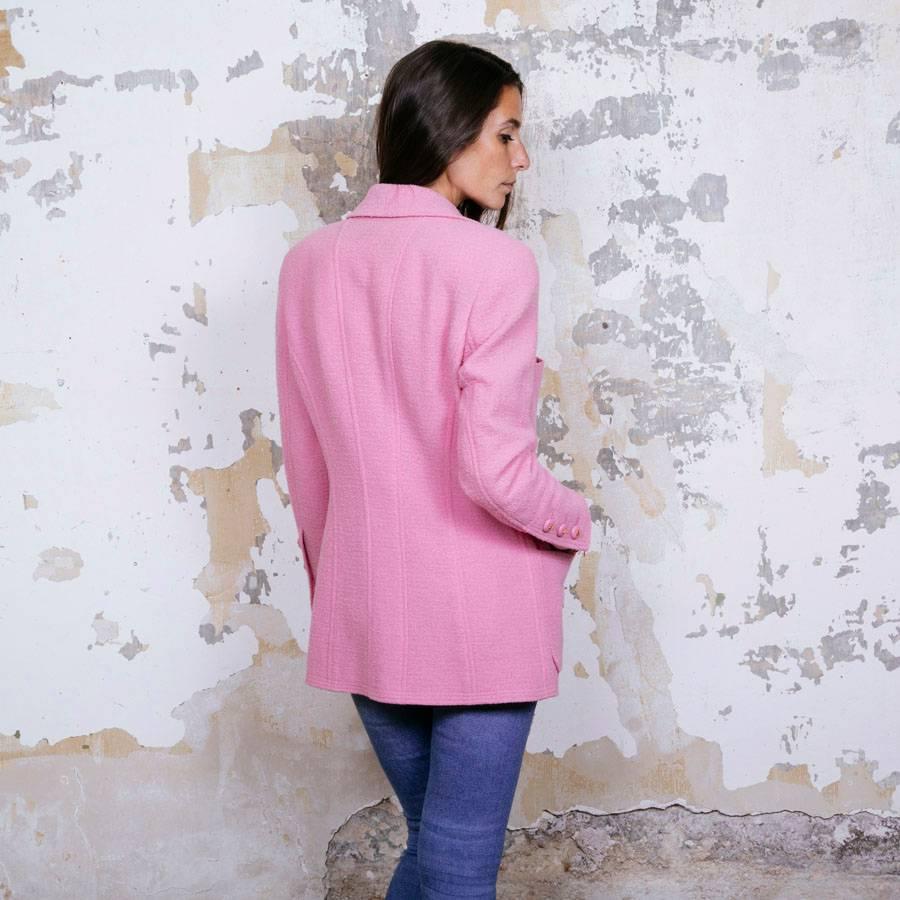 CHANEL Jacket in Pink Tweed Wool Size 38FR 1