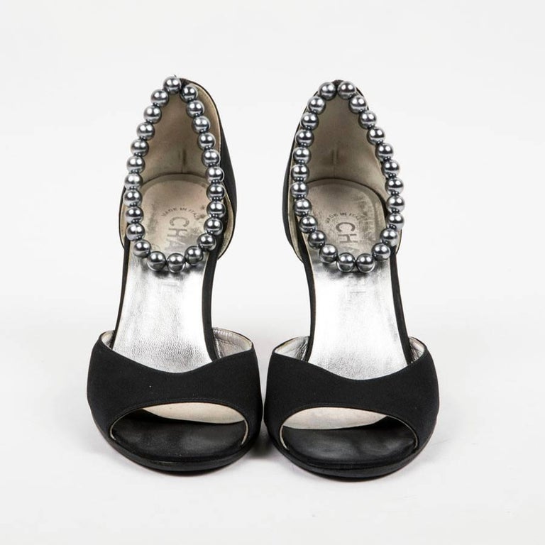 CHANEL High Heels in Black Duchess Satin Size 37FR at 1stDibs | chanel ...