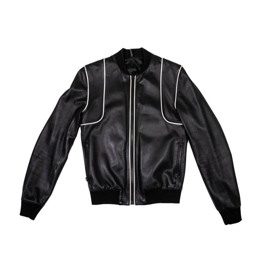 DIOR Jacket in Soft Black Lamb Leather Size 46FR