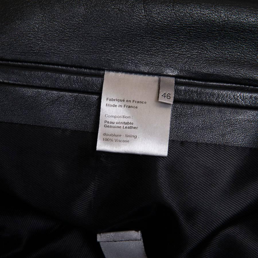 DIOR Jacket in Soft Black Lamb Leather Size 46FR 7