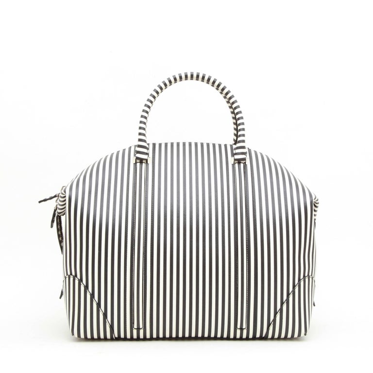 Givenchy Black Striped White Leather Weekend Bag at 1stDibs | weekend ...